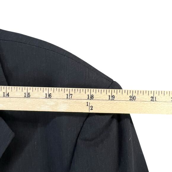 Pronto Uomo Suit Jacket Mens 42L Black Wool Sport Coat Blazer Business Classic - Picture 6 of 16